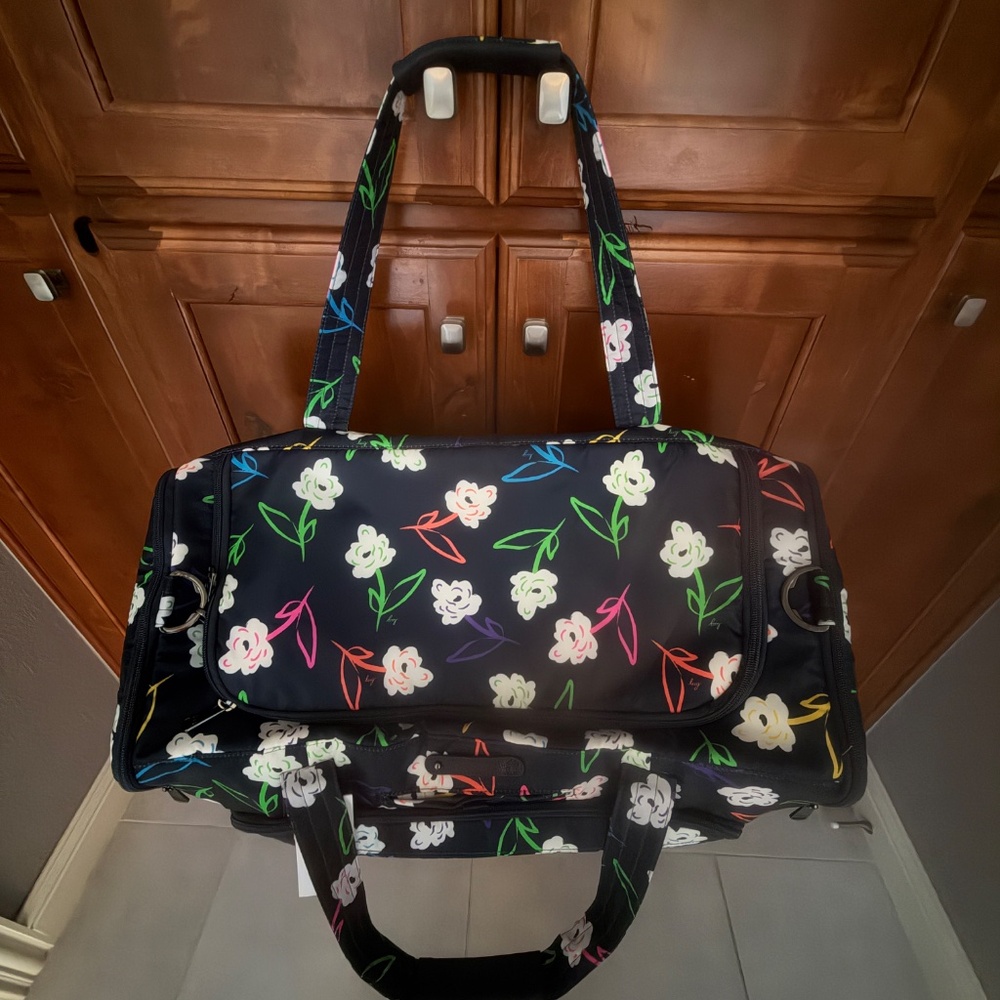 LUG Bright Floral Trolley Duffel~NEW with tags - Picture 3 of 16